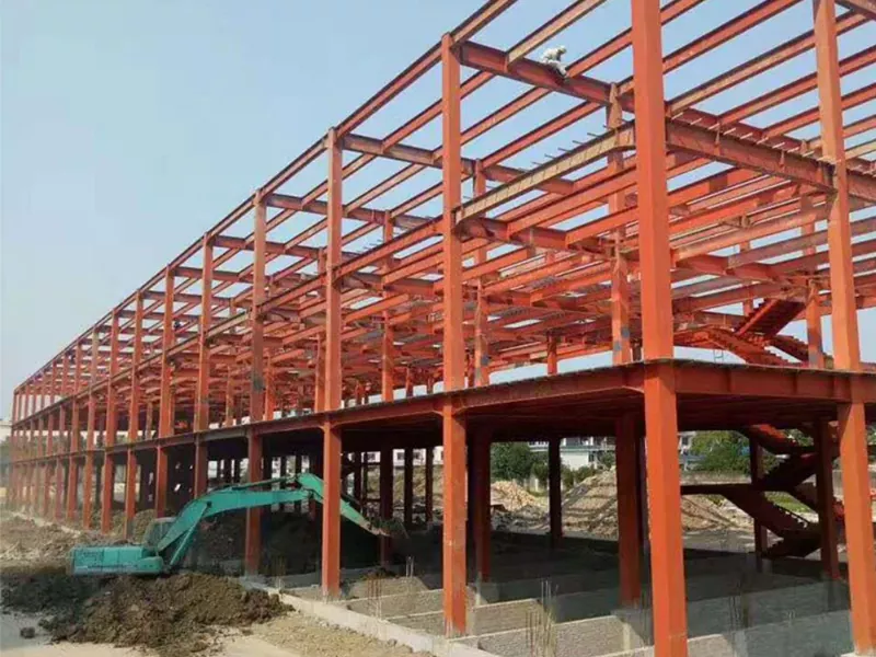 ইকো-বন্ধুত্বপূৰ্ণ ইস্পাত ফ্ৰেম গুদাম নিৰ্মাণ